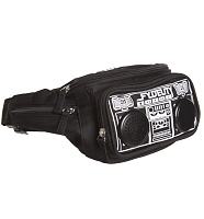 Black Retro Boombox Bum Bag With Working Speakers from Fydelity