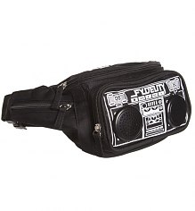 Black Retro Boombox Bum Bag With Working Speakers from Fydelity [View details]