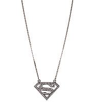 Diamante Classic Supergirl Logo Necklace