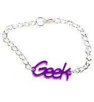 GEEK Slogan Bracelet from Chelsea Doll