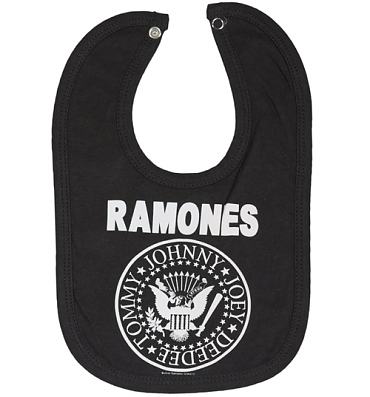 Kids Charcoal Ramones Logo Bib from Amplified Kids