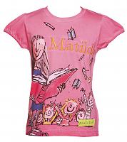 Kids Pink Matilda Roald Dahl T-Shirt from Fabric Flavours