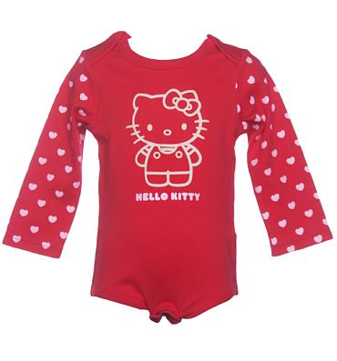 Kids Red Hello Kitty Bodysuit