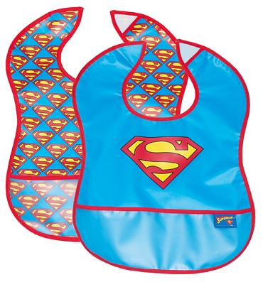 Kids Superbaby 2pk Crumb Catcher Bibs
