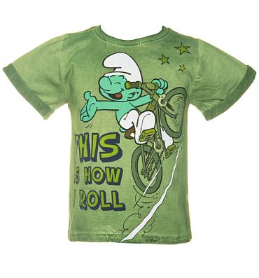 Kids This Is How I Roll Smurf T-Shirt from Fabric Flavours