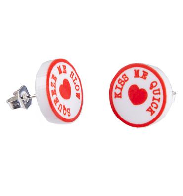 Kiss Me Quick Squeeze Me Slow Stud Earrings from Punky Pins