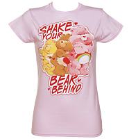 Ladies Baby Pink Care Bears Shake Your Bear Behind T-Shirt
