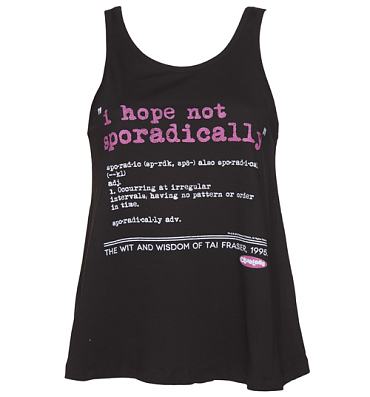 Ladies Black I Hope Not Sporadically Tai Clueless Swing Vest