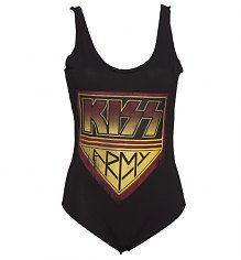 Ladies Black Kiss Army Body Suit from Amplified Vintage [View details]