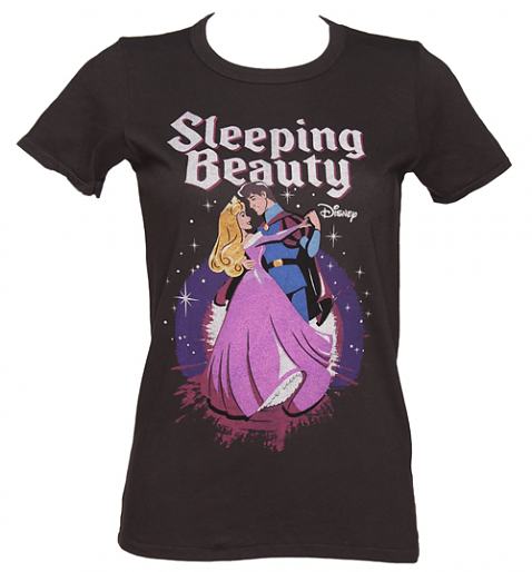  Ladies Black Sleeping Beauty Romantic Dance T-Shirt from Junk Food