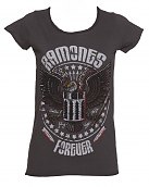 Ladies Charcoal Eagle Forever Ramones T-Shirt from Amplified Vintage