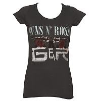 Ladies Charcoal Guns N Roses Street of Dreams T-Shirt from Amplified Vintage