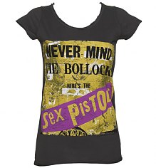 Ladies Charcoal Never Mind The Bollocks Sex Pistols T-Shirt from Amplified Vintage [View details]