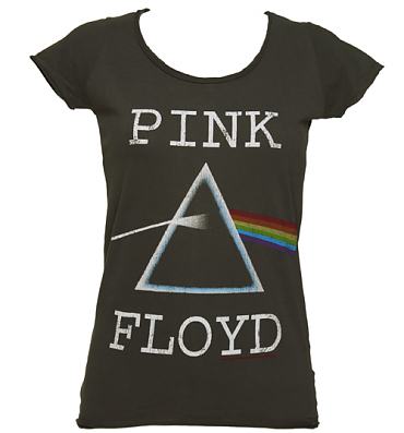 Ladies Charcoal Pink Floyd Dark Side Of The Moon T-Shirt from Amplified Vintage