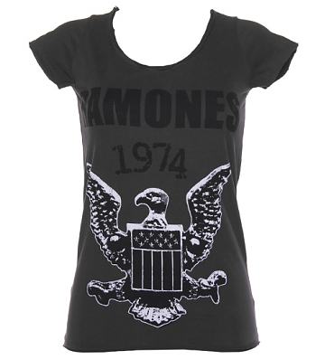 Ladies Charcoal Ramones 1974 T-Shirt from Amplified Vintage