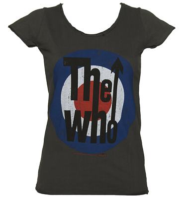 Ladies Charcoal The Who Target T-Shirt from Amplified Vintage