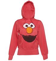 Ladies Elmo Face Sesame Street Hoodie
