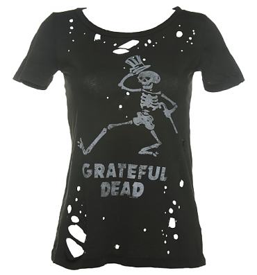 Ladies Grateful Dead Destroyed Cobweb T-Shirt from Chaser LA