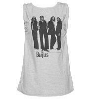 Ladies Grey 1969 Beatles Photographic Print Rolled Sleeve Vest