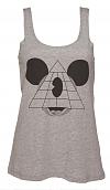 Ladies Grey Marl Mouse Pyramid Swing Vest from To The Black