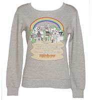Ladies Grey Rainbow Theme Tune Jumper