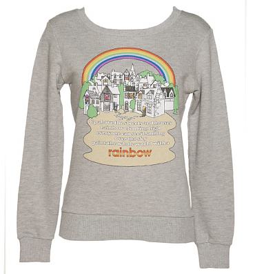 Ladies Grey Rainbow Theme Tune Jumper