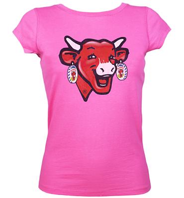 Ladies Pink Laughing Cow T-Shirt