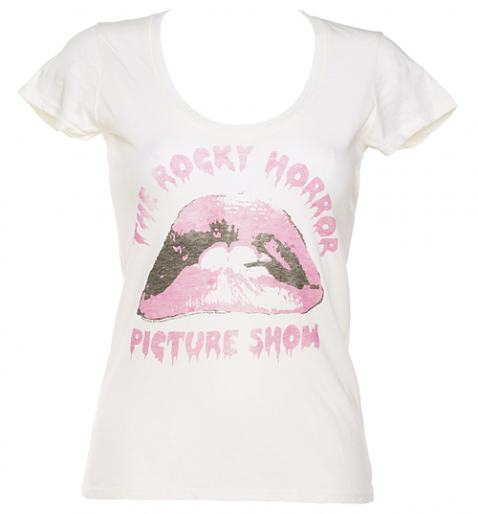 Ladies Rocky Horror Picture Show Lips Scoop Neck T-Shirt from Junk Food