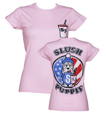 Ladies Slush Puppie US Flag Varsity T-Shirt