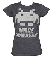 Ladies Space Invaders Logo T-Shirt