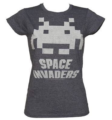 Ladies Space Invaders Logo T-Shirt