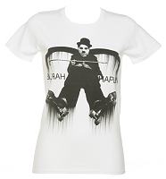 Ladies White CC Silent Movie Star T-Shirt from To The Black