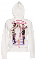 Ladies White Clueless Hoodie