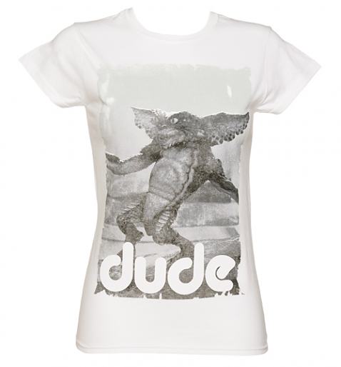 Ladies White Dude Gremlins T-Shirt from Sticks and Stones