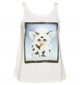 Ladies White Furby Swing Vest