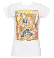 Ladies White Goonies Movie Poster T-Shirt