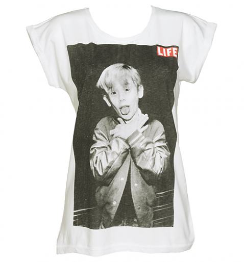 Ladies White Kevin Home Alone Boyfriend T-Shirt from Worn By