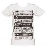 Ladies White Retro Albums T-Shirt from To The Black