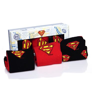 Men's 3pk Superman Socks Gift Set