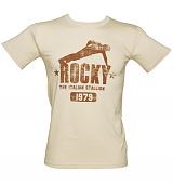Men's Beige Vintage Rocky Push up T-Shirt