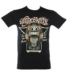 Men's Black Aerosmith Jukebox T-Shirt [View details]