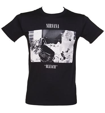 Men's Black Bleach Nirvana T-Shirt