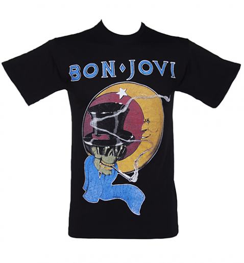 Men's Black Bon Jovi 1987 T-Shirt