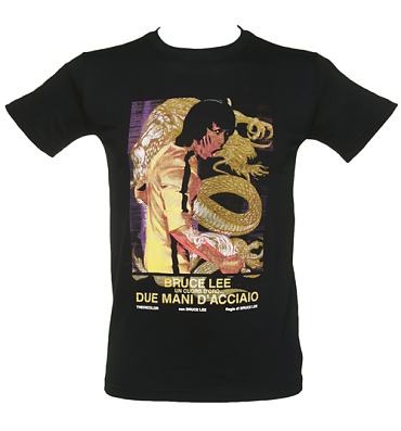 Men's Black Bruce Lee T-Shirt from Urban Species