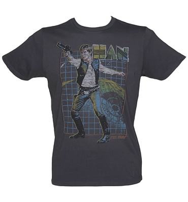 Men's Black Han Solo Talk To Me Star Wars T-Shirt from Junk Food