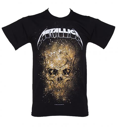 Men's Black Metallica Skull Explosion T-Shirt