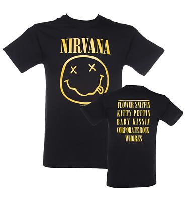 Men's Black Nirvana Smiley T-Shirt