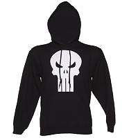 Men's Black Punisher Logo Marvel Hoodie