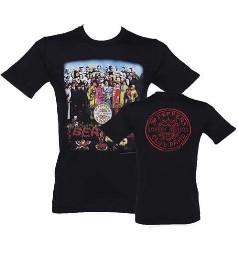 Men's Black Sgt Pepper Beatles T-Shirt