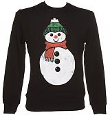 Men's Black Snowman Christmas Sweater